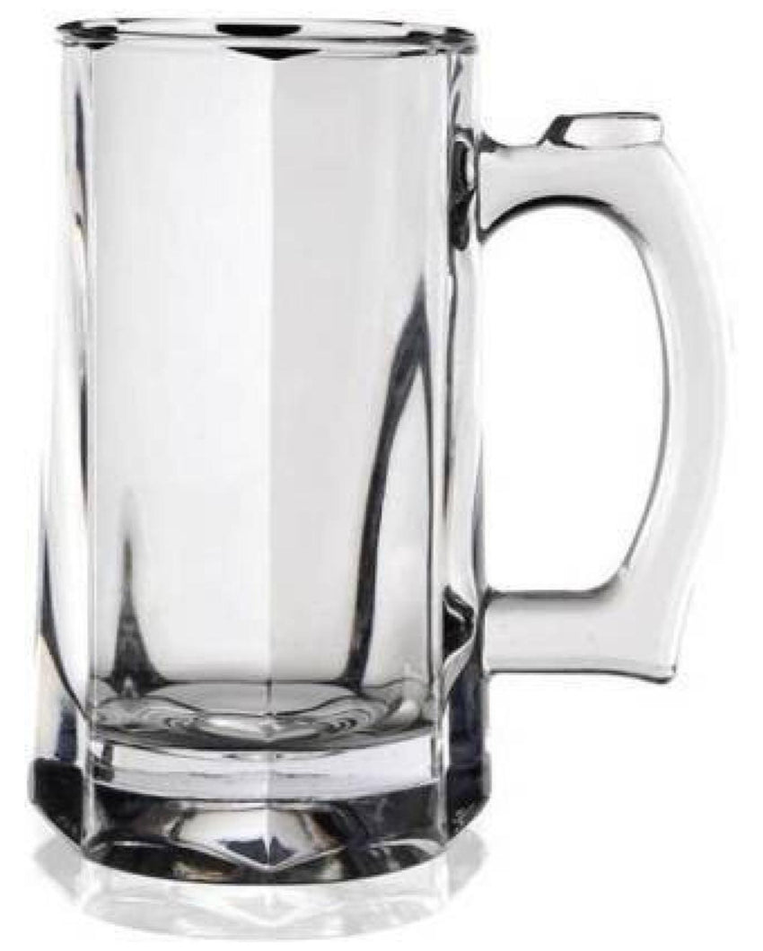 Crystal Clear Glass Beer Mugs | 400ml | 4 x 6 inches