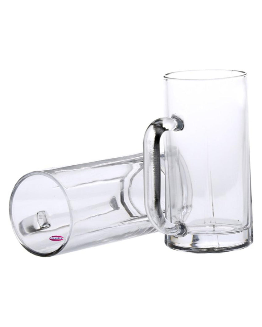 Pub Style Clear Glass Beer Mugs | 300ml | Set of 2