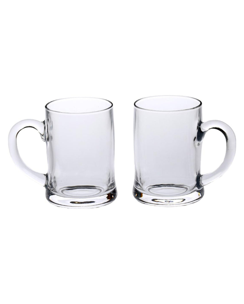 Classic Tavern Clear Glass Beer Mugs | 350ml | Set of 2