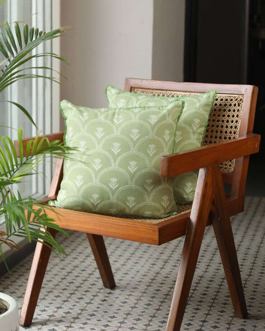 Carnation Cotton Cushion Covers | 16 x 16 inches