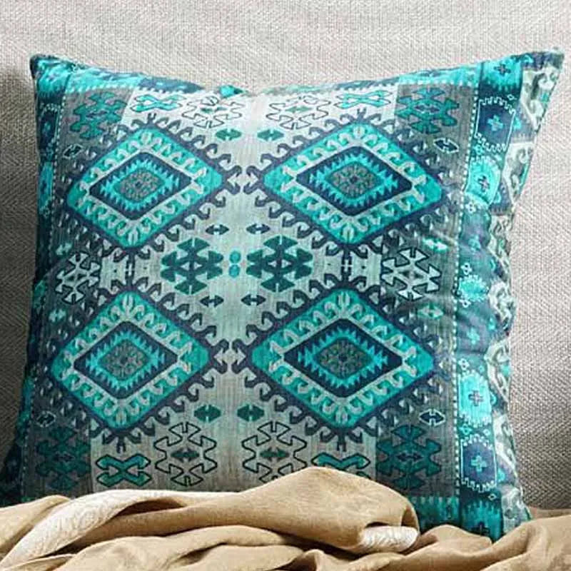Catalina Aztec Design Cushion Covers | Set Of 2 | Multiple colors Teal