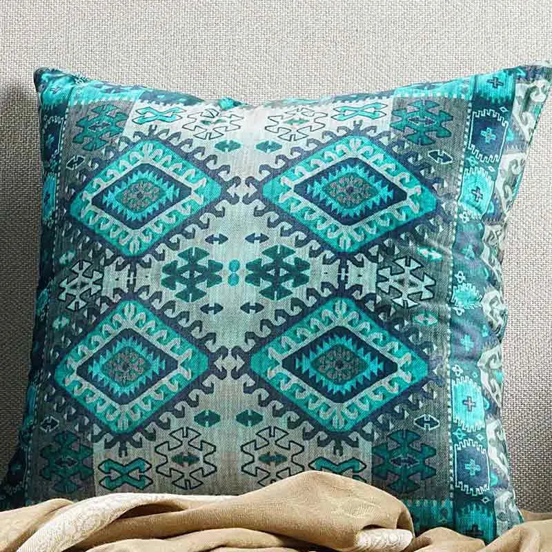 Catalina Aztec Design Cushion Covers | Set Of 2 | Multiple colors Teal
