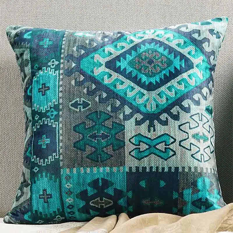 Catalina Aztec Design Cushion Covers | Set Of 2 | Multiple colors Teal