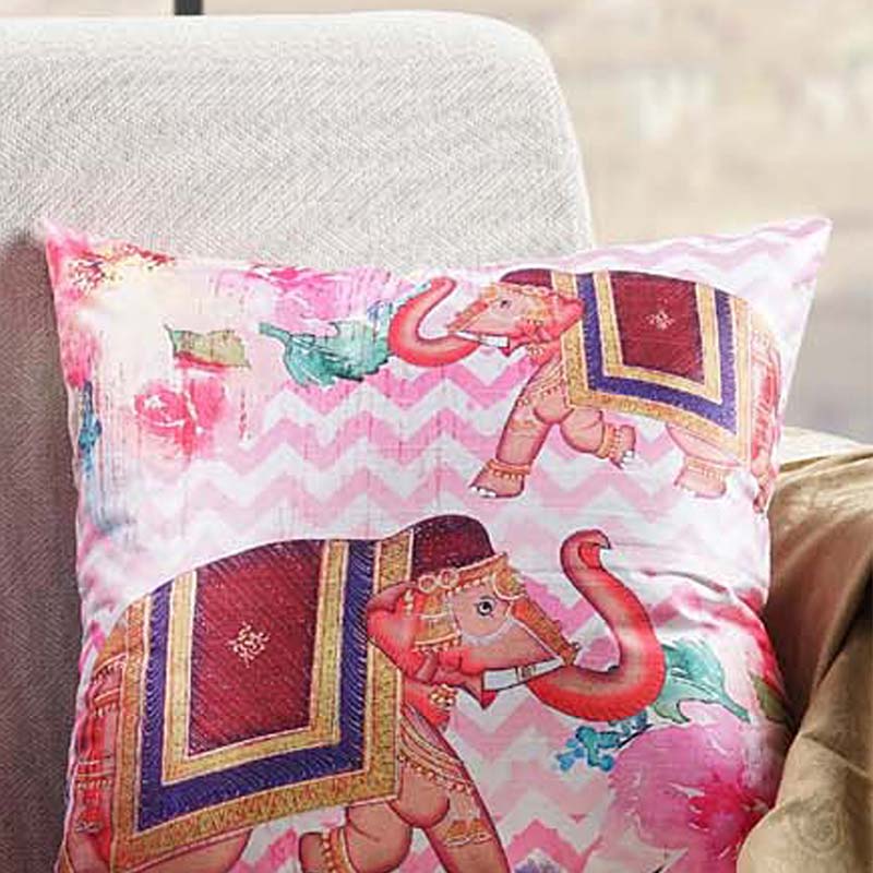 Iago Ethnic Design Silk Dupion Cushion Covers | Set Of 2 Default Title