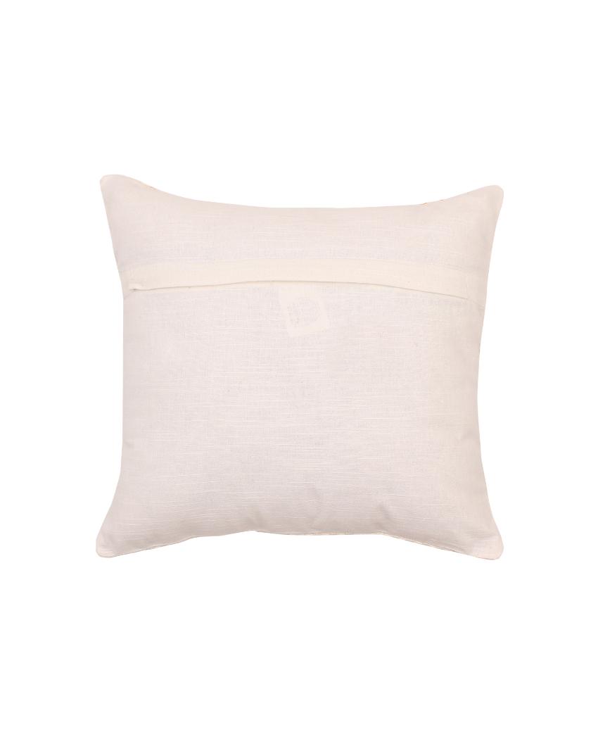 Brown Girnar Cotton Cushion Covers | Set Of 2 | 18 x 18 inches