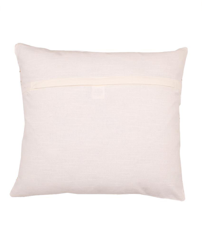 Brown Girnar Cotton Cushion Covers | Set Of 2 | 18 x 18 inches