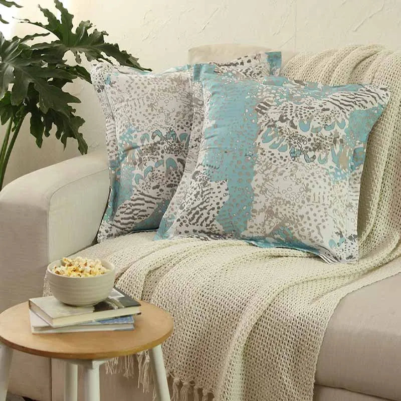 Mashak Cushion Cover | Set of 2,3 | Multiple Colors Blue Set Of 2