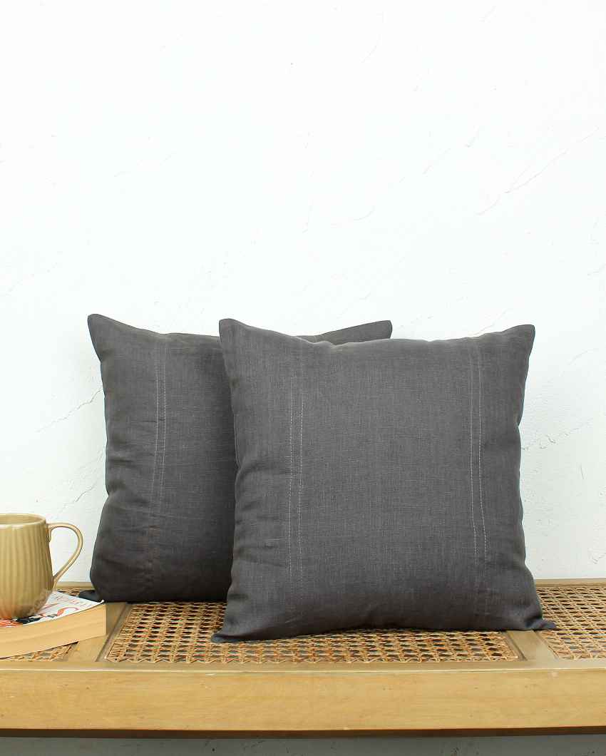 Megh Blue Artistic Cushion Covers | Set of 2 | 16 x 16 inches
