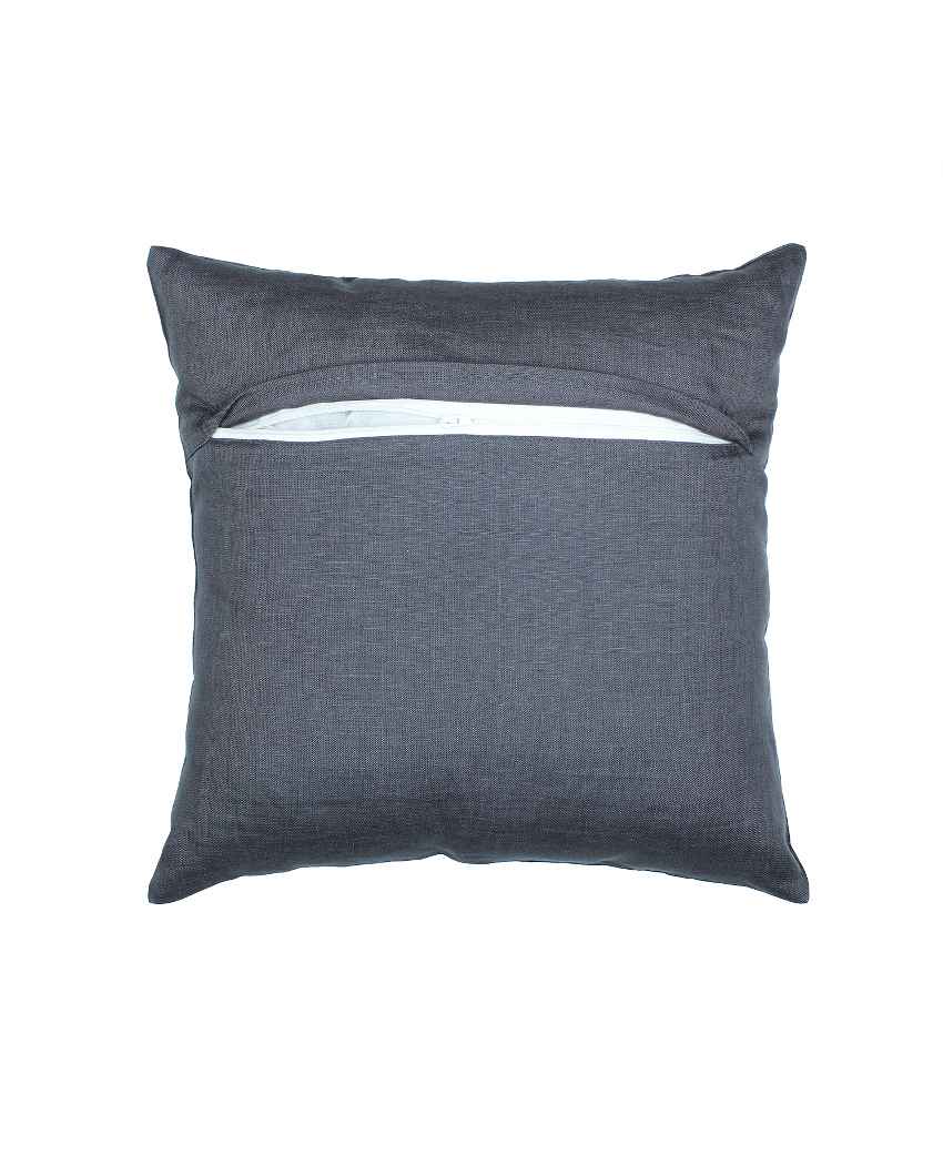 Megh Blue Artistic Cushion Covers | Set of 2 | 16 x 16 inches