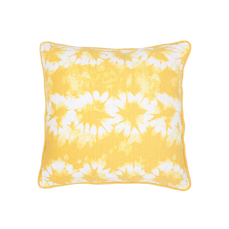Yellow Muena Cotton Cushion Covers | Set Of 2 | 16 x 16 inches