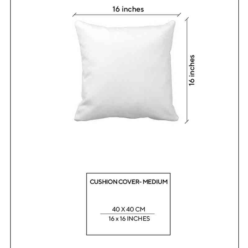 Off White Sesame Cotton Cushion Cover | Set of 2 | 16 x 16 Inches