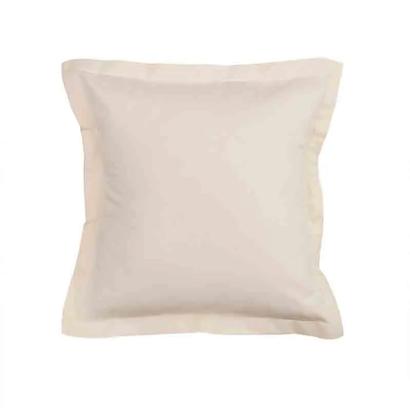 Off White Sesame Cotton Cushion Cover | Set of 2 | 16 x 16 Inches