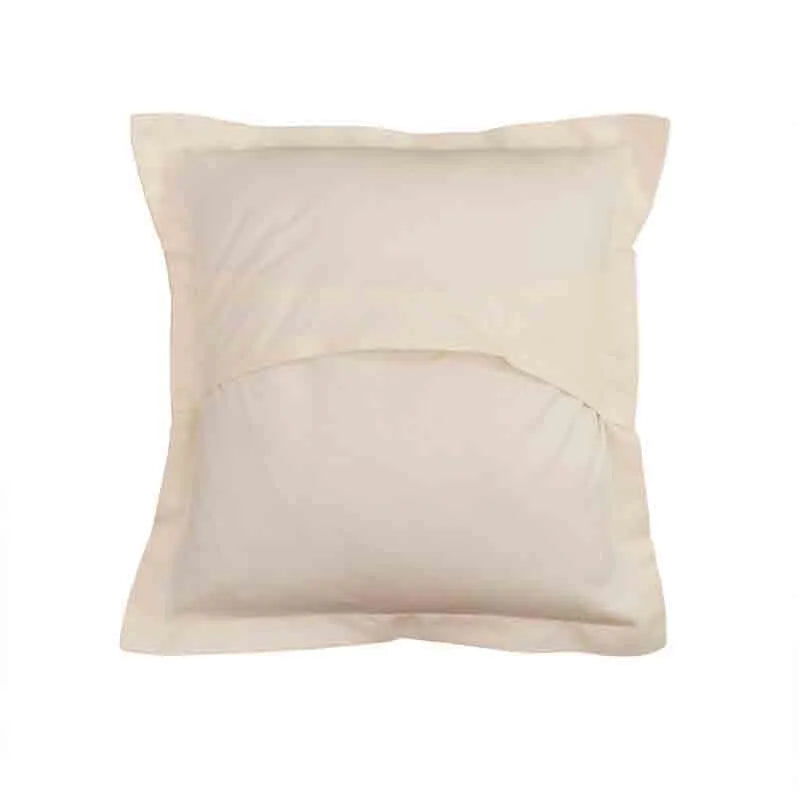 Off White Sesame Cotton Cushion Cover | Set of 2 | 16 x 16 Inches