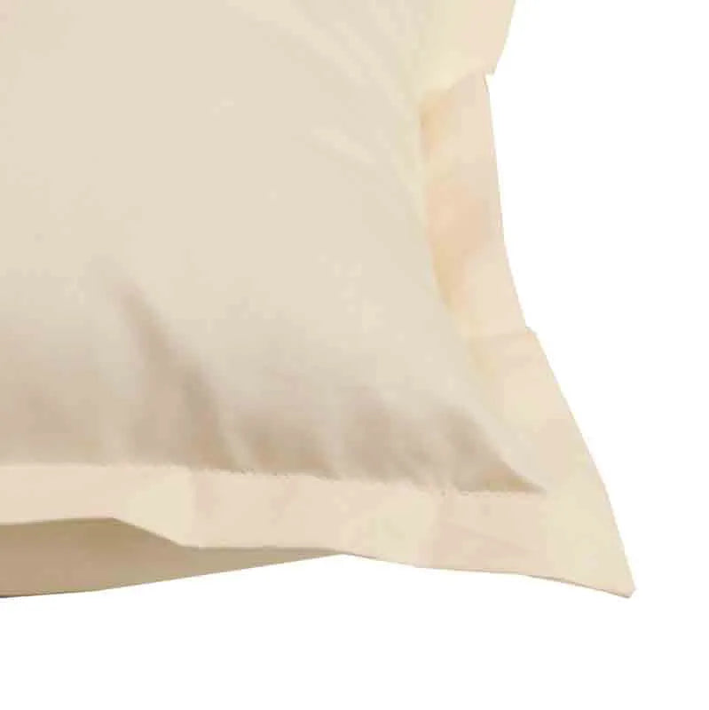 Off White Sesame Cotton Cushion Cover | Set of 2 | 16 x 16 Inches