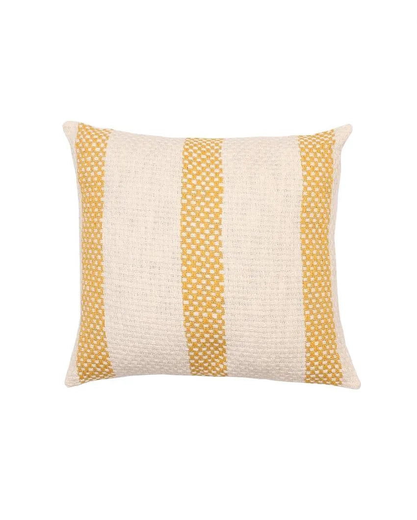 Yellow Shivalik Cotton Cushion Covers | Set of 2 | 18 x 18 inches