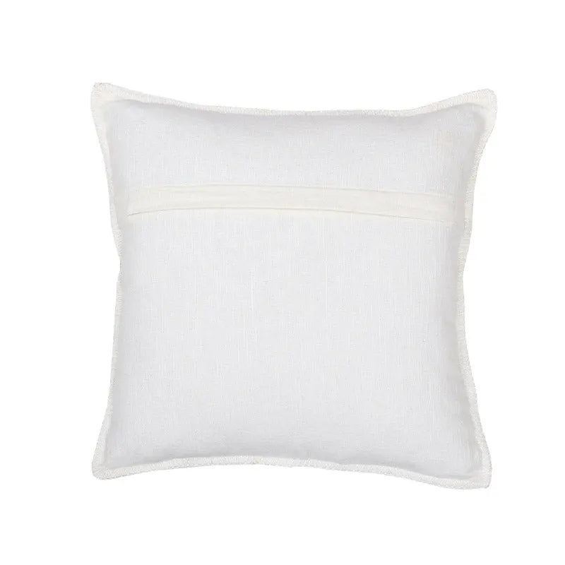 Off White Vanya Cotton Cushion Cover | 16 x 16 Inches