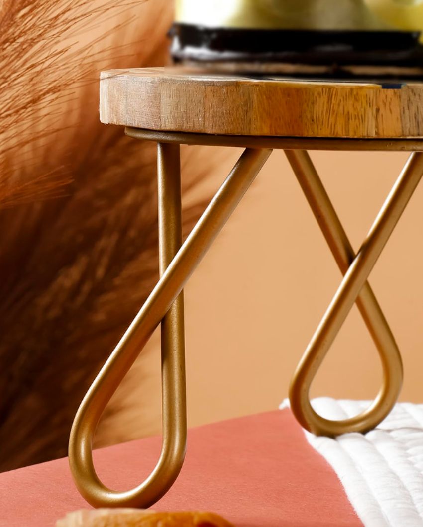 Chevron String Wooden Top Cake Stand | 8 x 6 inches