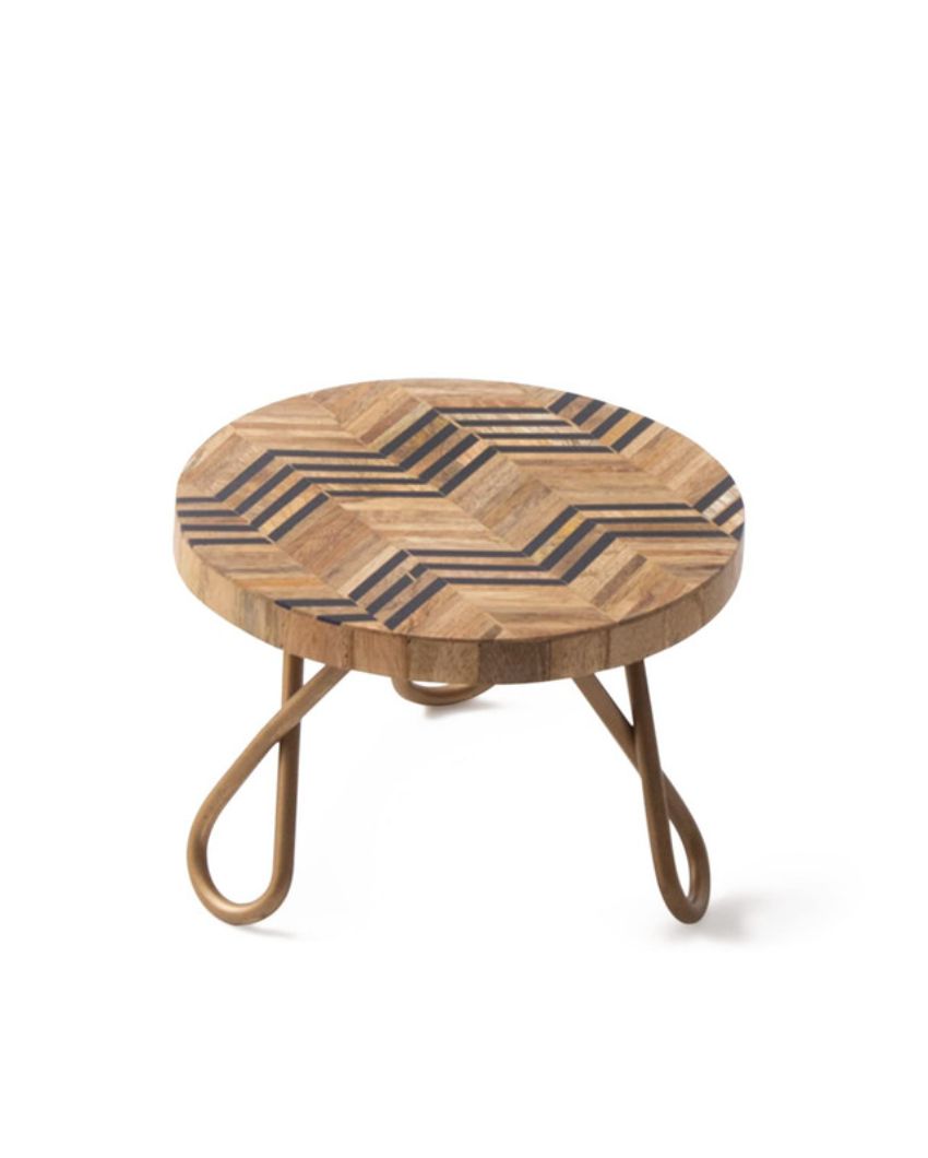 Chevron String Wooden Top Cake Stand | 8 x 6 inches