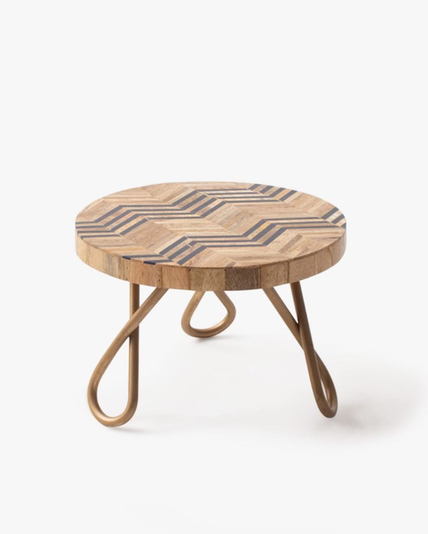 Chevron String Wooden Top Cake Stand | 8 x 6 inches