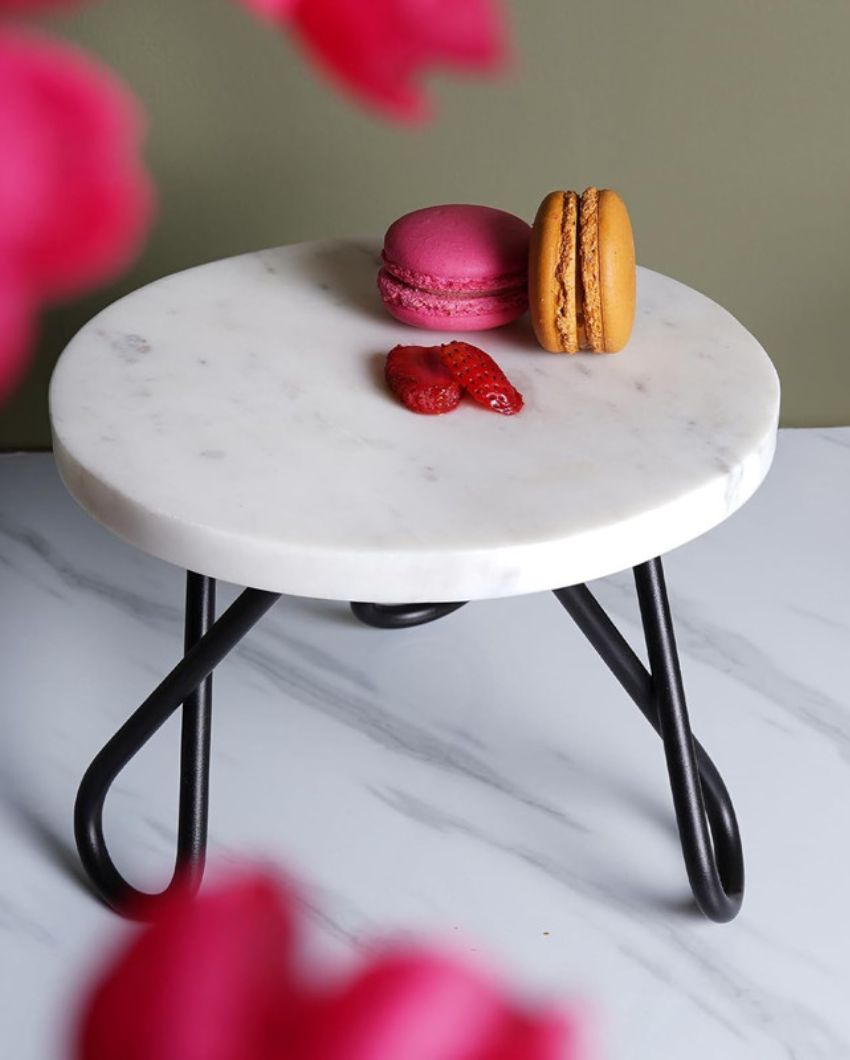 Classic White Marble Cake Stand | Multiple Designs