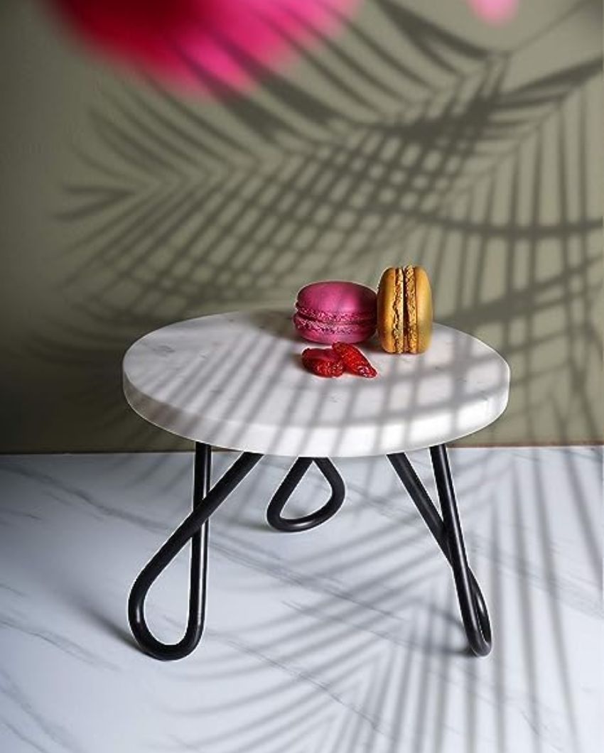 Classic White Marble Cake Stand | Multiple Designs
