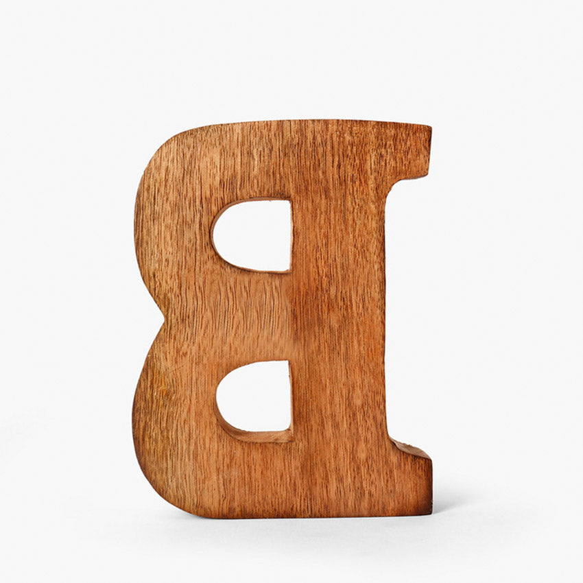 Artful Beaded Wooden Letter B Ornament | 6 x 2 x 8 inches