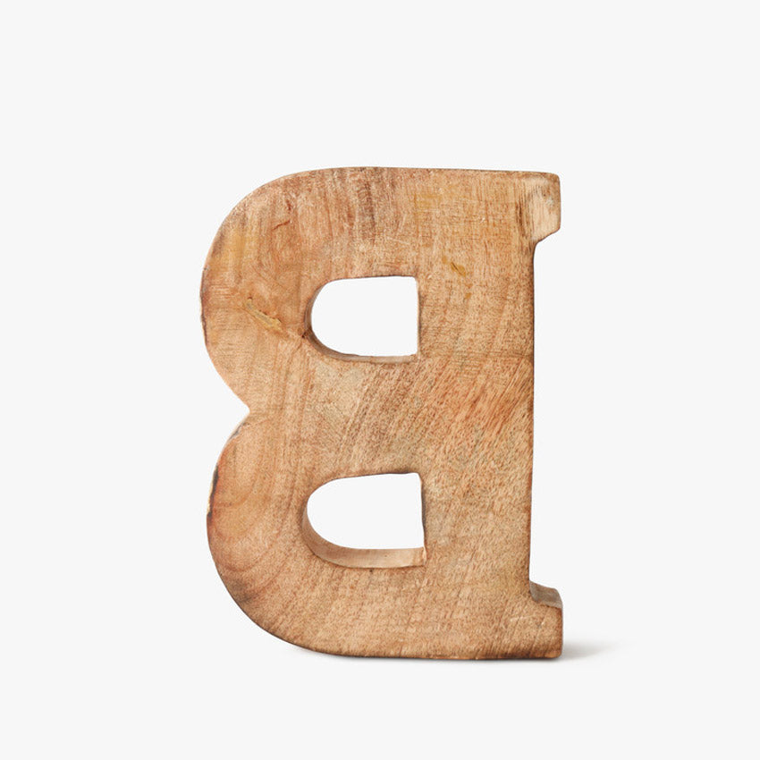 Artful Beaded Wooden Letter B Ornament | 6 x 2 x 8 inches