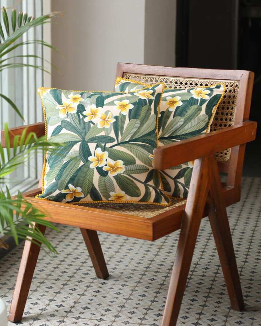 Champa Cotton Cushion Cover | 16 x 16 inches ( Variation price not given)