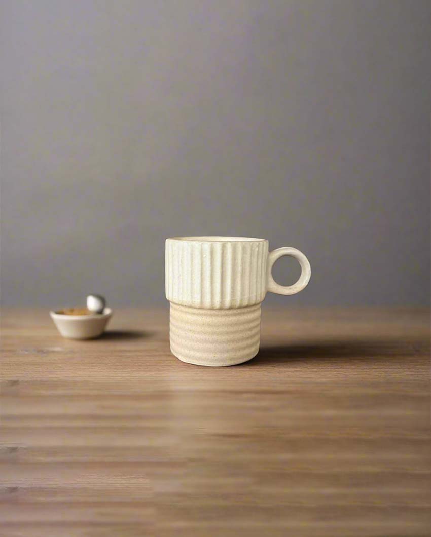 Arya Ceramic Coffee Mugs | Set Of 2 | 5 x 4 inches | 280ml
