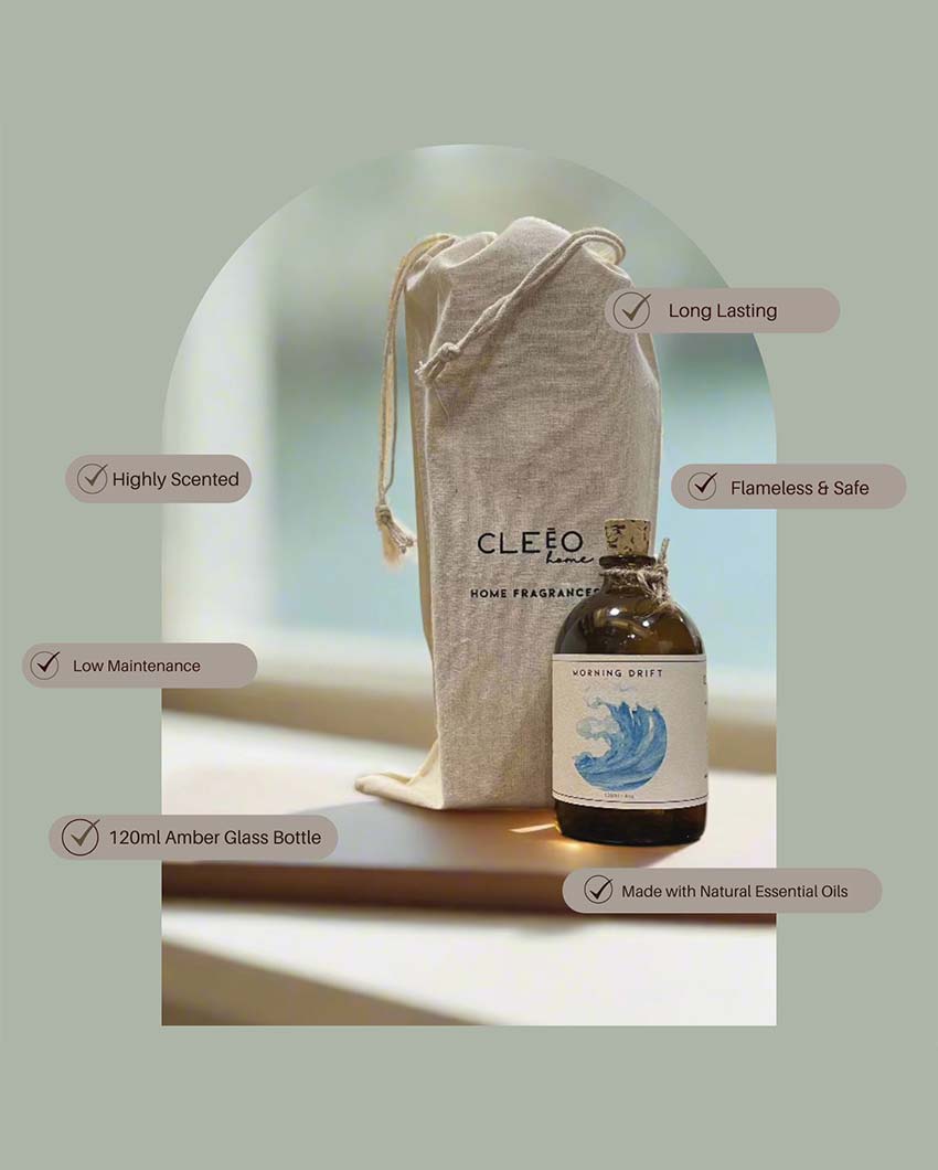 Peony Aqua and Seaweed Notes Reed Diffuser | 3 x 8 inches | 120ml
