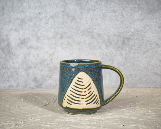 Earthy Leaf Ceramic Coffee Mug
