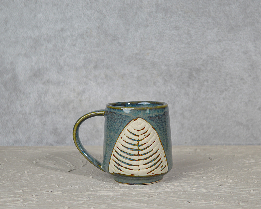 Earthy Leaf Ceramic Coffee Mug | 260 ml