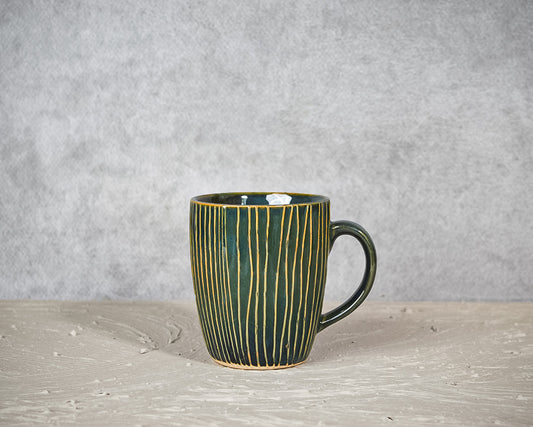 Electric Green Ceramic Coffee Mug