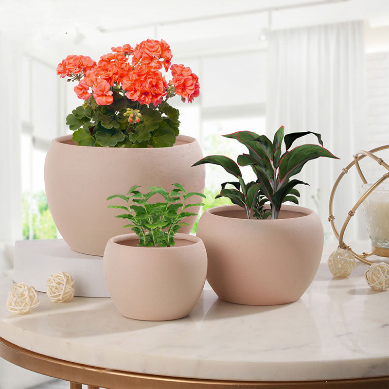 Matte Finished Elegant Table Top Planters | Set Of 3 - Dusaan