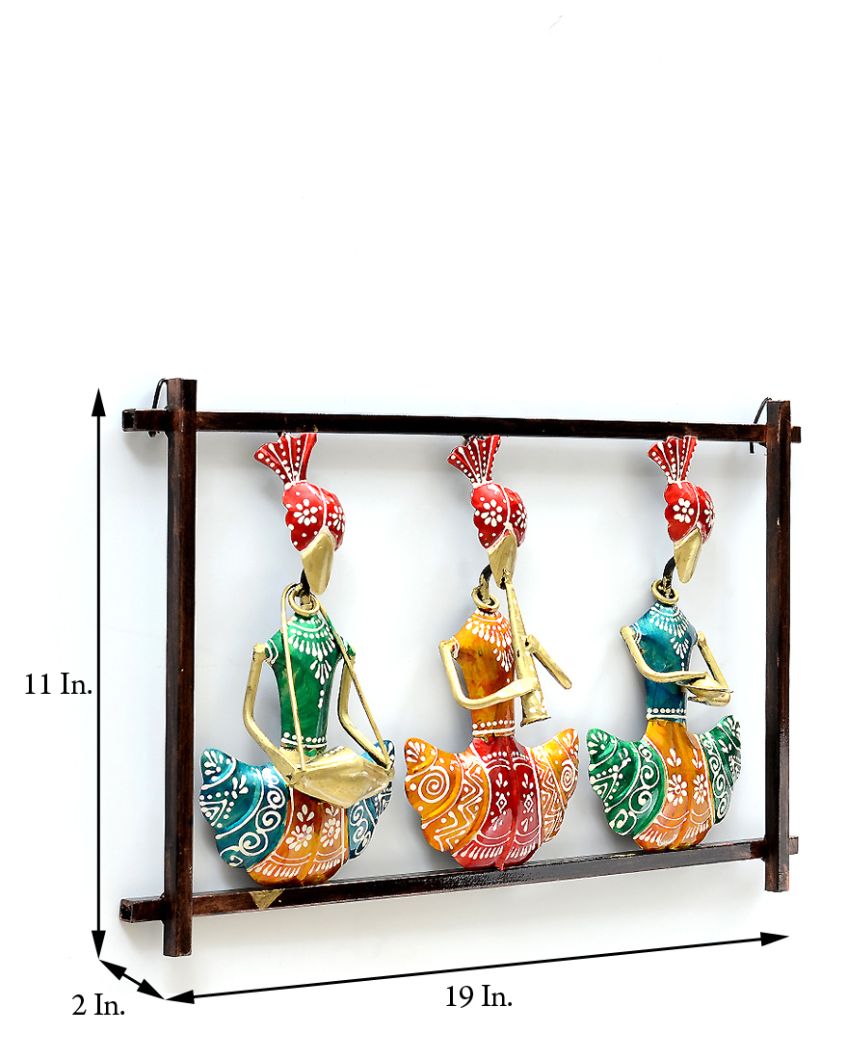 Attractive Multicolor Metal Decorative Sardar Mini Frame | 19 x 2 x 11 inches