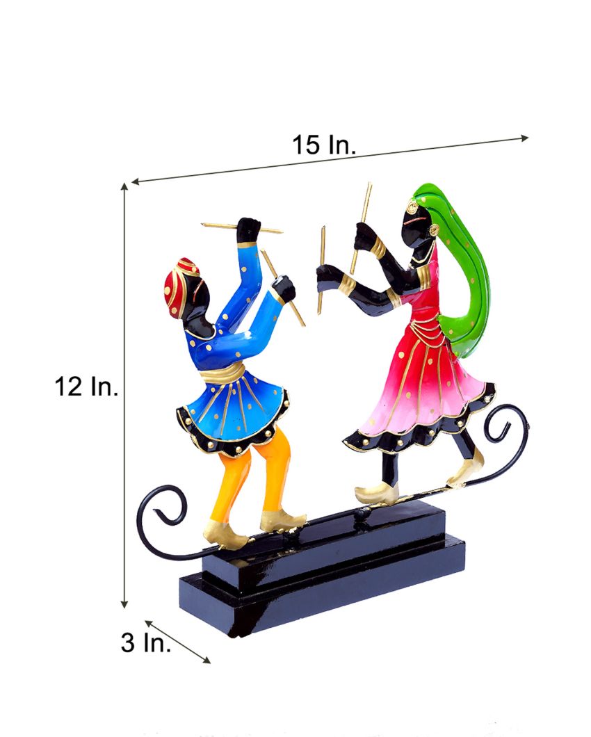 Cultural Decorative Dancing Couple Showpiece | 15 x 3 x 12 inches