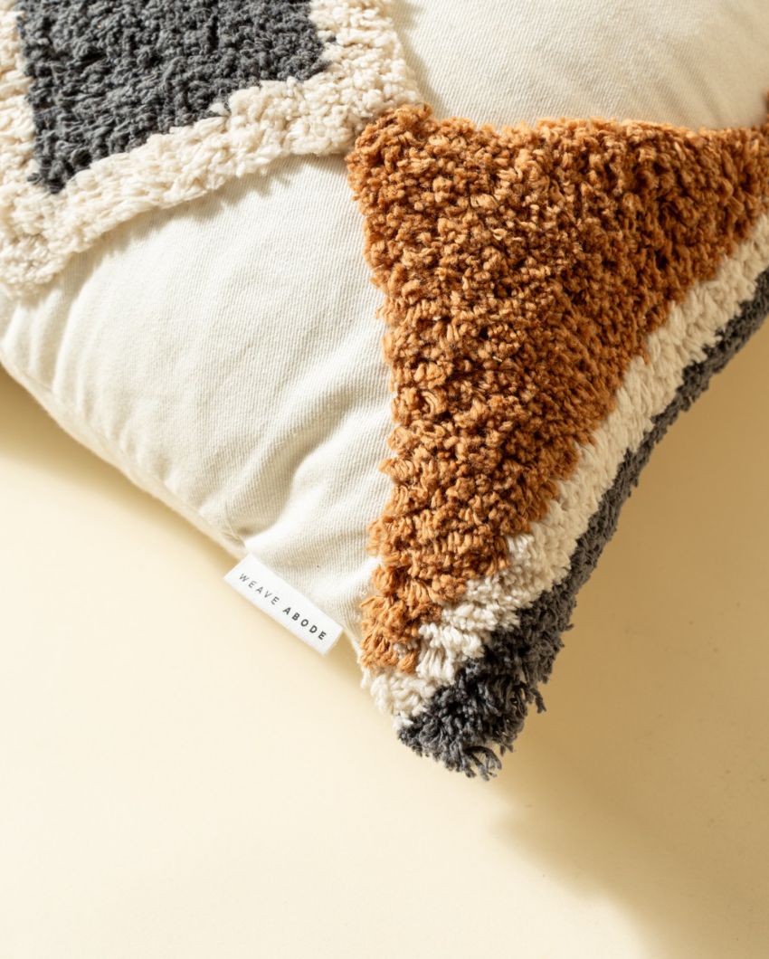 Diamond Boho Cotton Cushion Cover | 18 x 24 inches