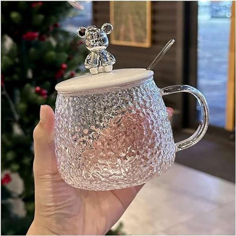 Nordic Textured Glass Mug Default Title