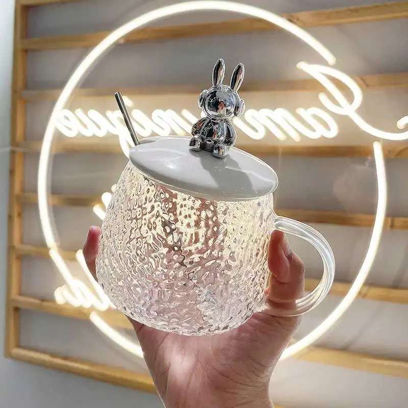 Nordic Textured Glass Mug Default Title