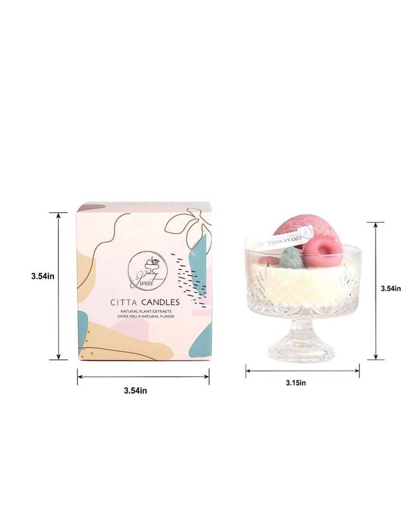 Aroma Jar Ice Cream Candle | Multiple Fragrance | Single | 7.6 x 10.2 cm / 3 x 4 inches