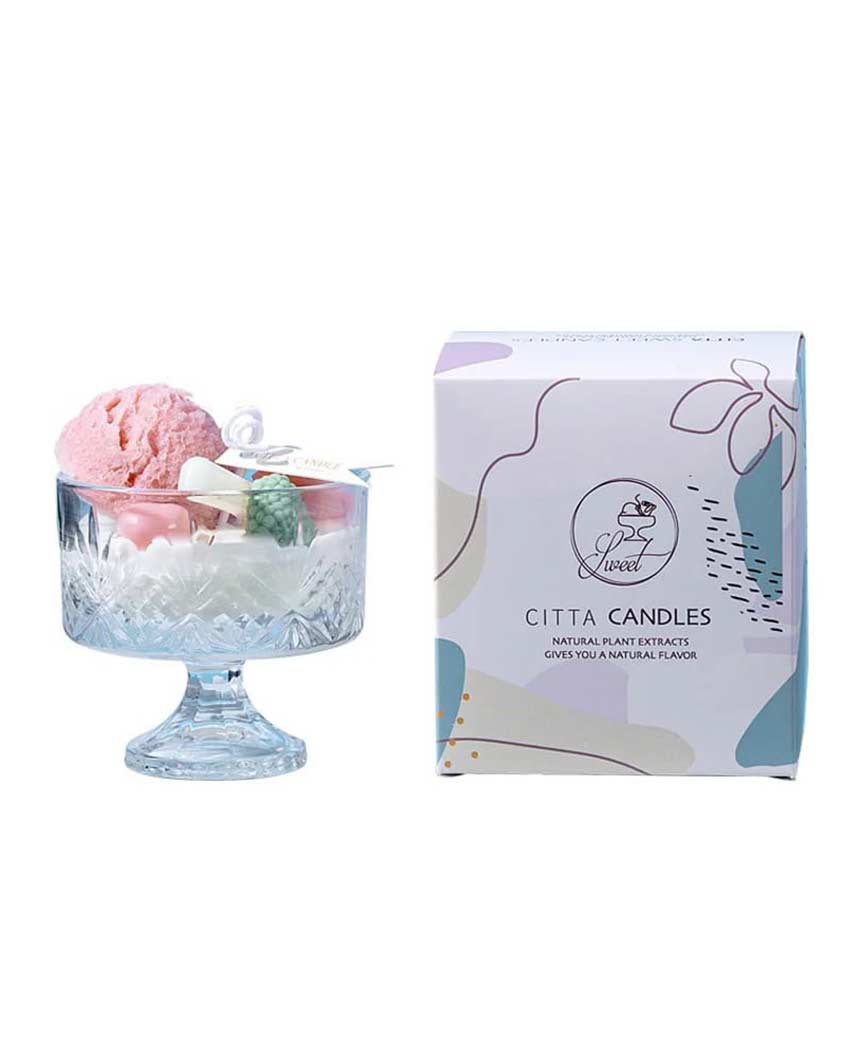 Aroma Jar Ice Cream Candle | Multiple Fragrance | Single | 7.6 x 10.2 cm / 3 x 4 inches