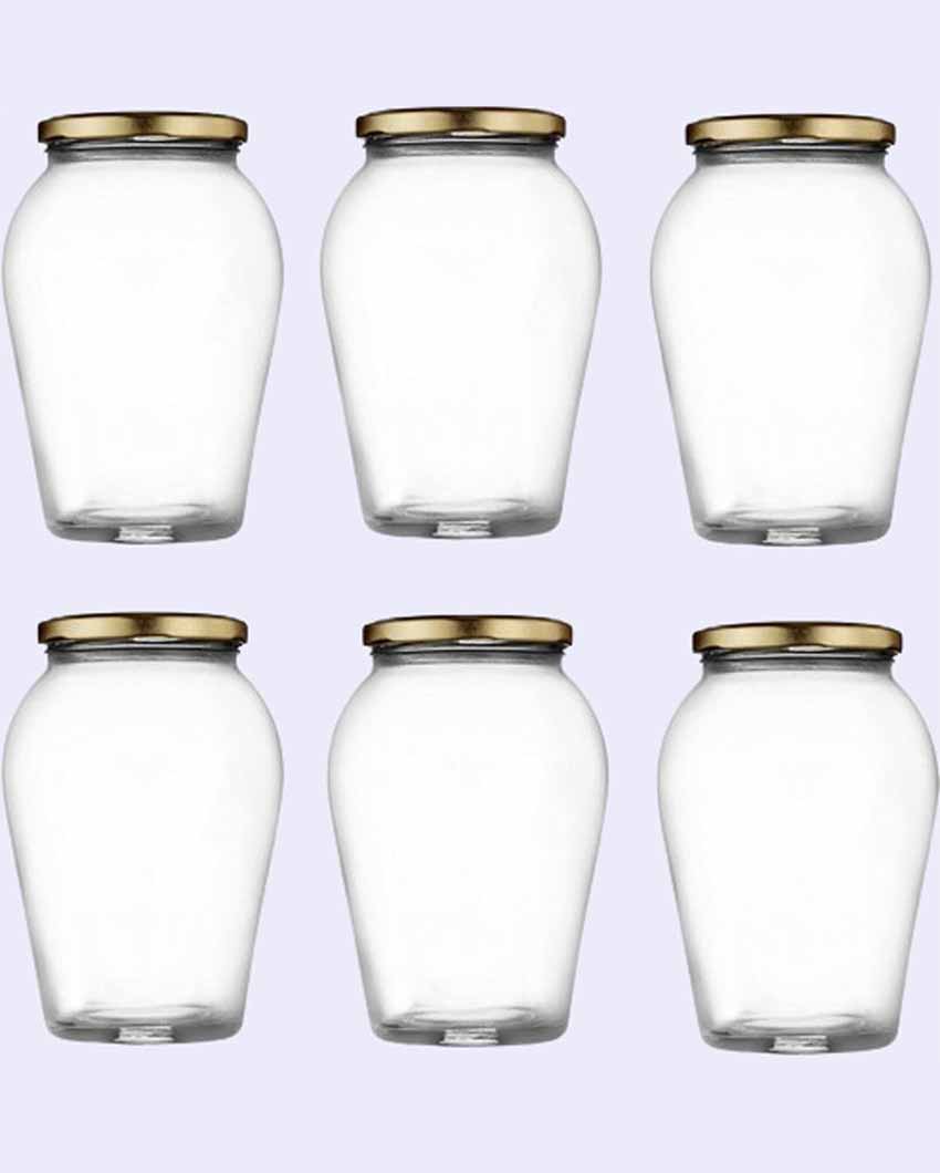 Somil Clear Versatile Glass Storage Jar for Kitchen and Pantry | 1000 ML | 5 x 5 inches