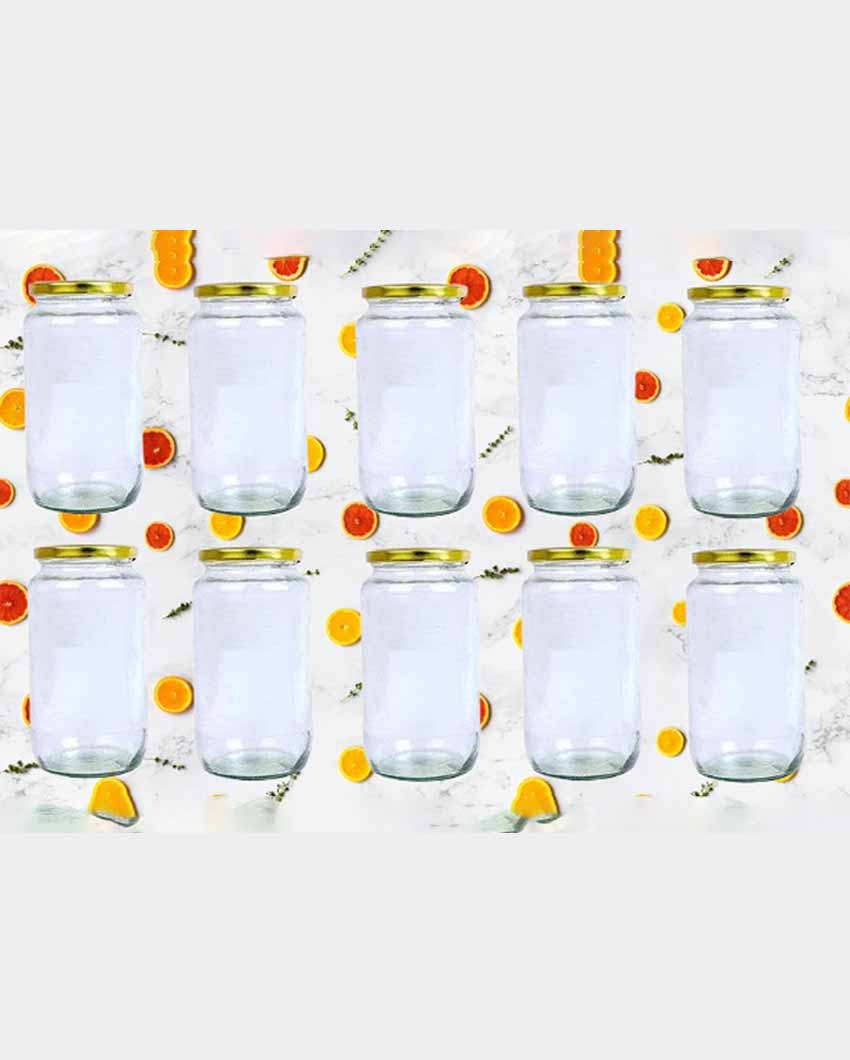 Medium Somil Clear Glass Jar for Home and Kitchen Organization | 1000 ML | 4 x 4 inches