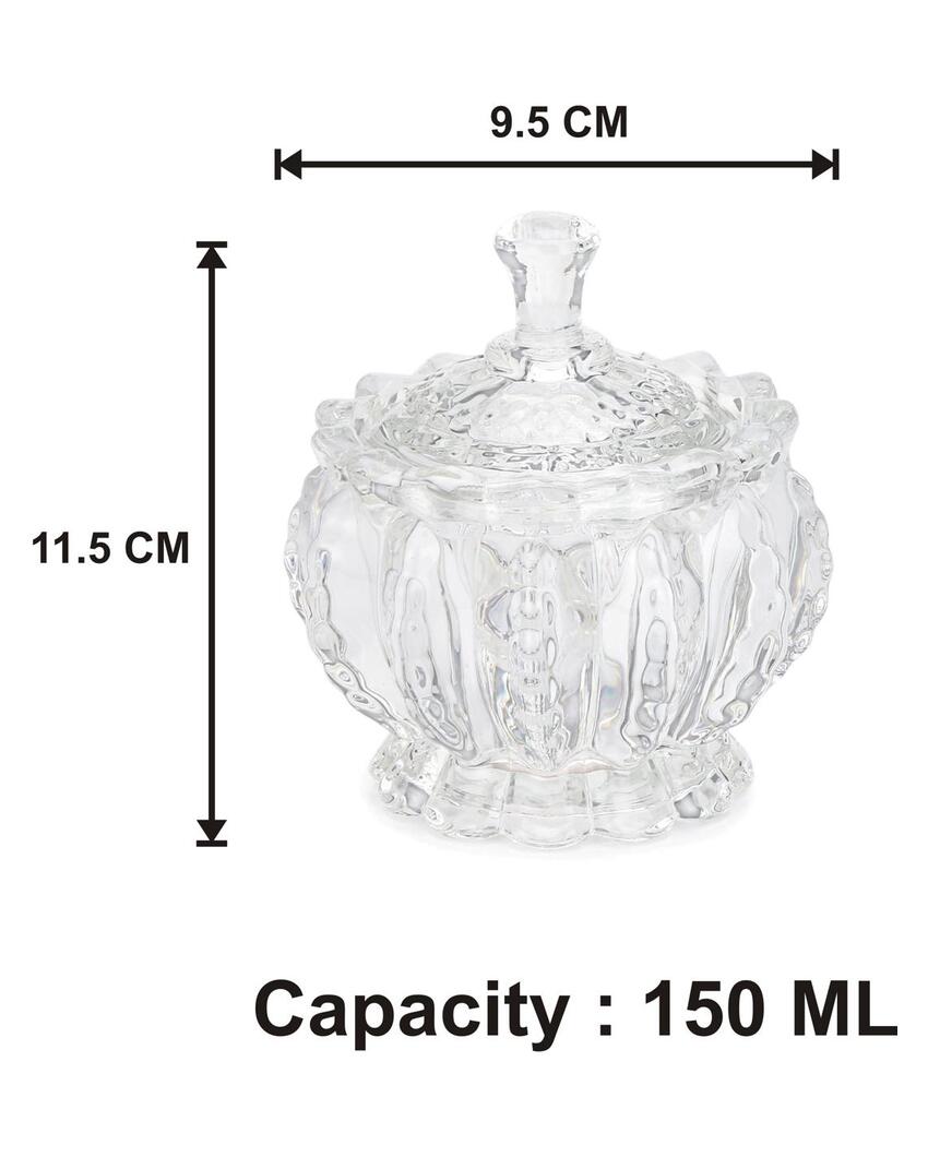 Clear Versatile Glass Jar for Storing Small Kitchen Essentials | 150 ML | 4 x 5 inches