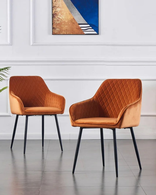 Seymour Metal Arm Chair Orange