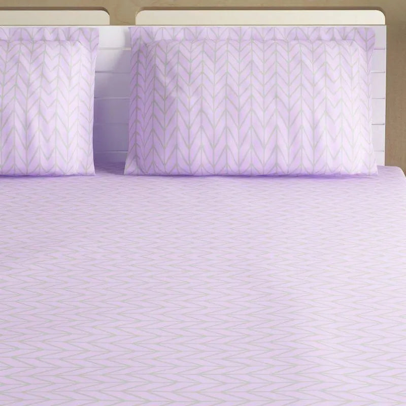 Modern Grey Floral Print Cotton Bedding Set | Double Size Default Title