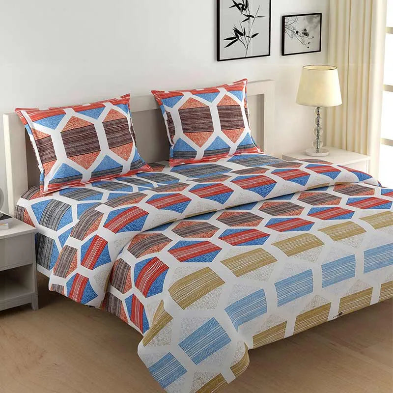 Multicolor Cotton Bedding Set | Double Size Default Title