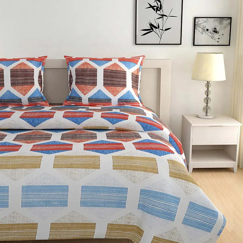Multicolor Cotton Bedding Set | Double Size Default Title