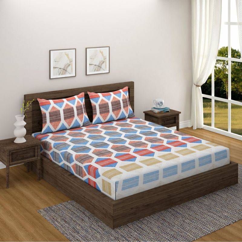 Multicolor Cotton Bedding Set | Double Size Default Title