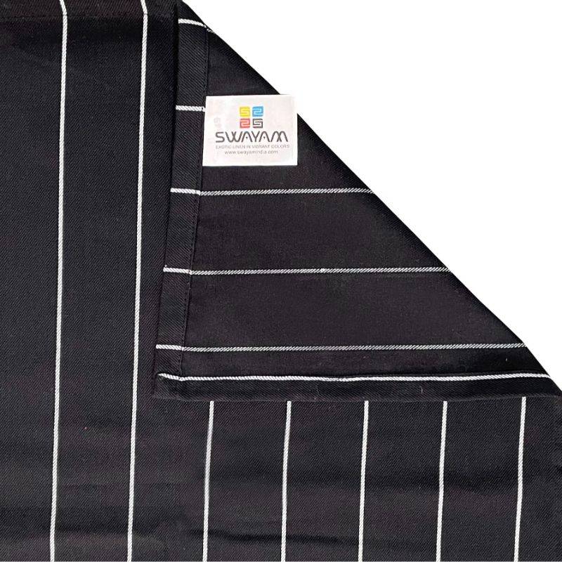 Black Stripes Print Cotton Bedding Set | Double Size Default Title